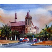 Sarfraz Musawir, Watercolor on Paper, 13x15 Inch, Cityscape Painting, AC-SAR-062
